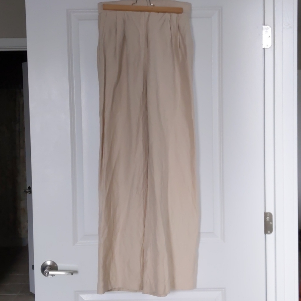 Beige palazzo pants